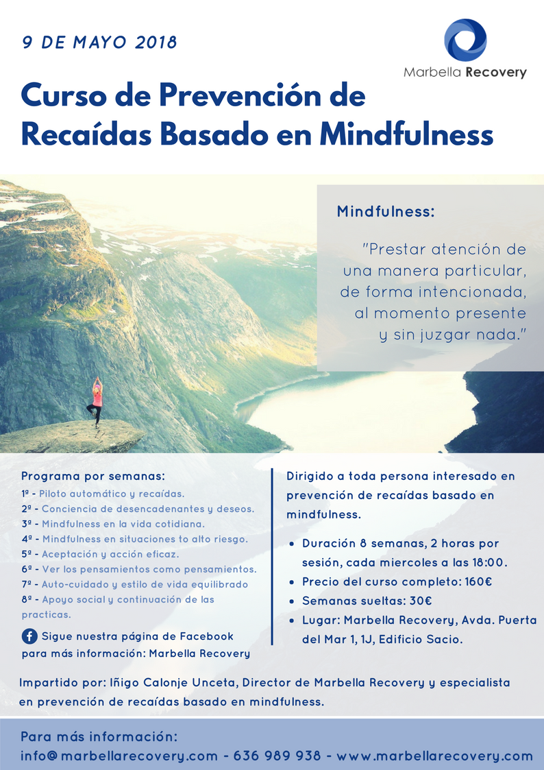 Curso de Prevención de Recaídas Basada en Mindfulness